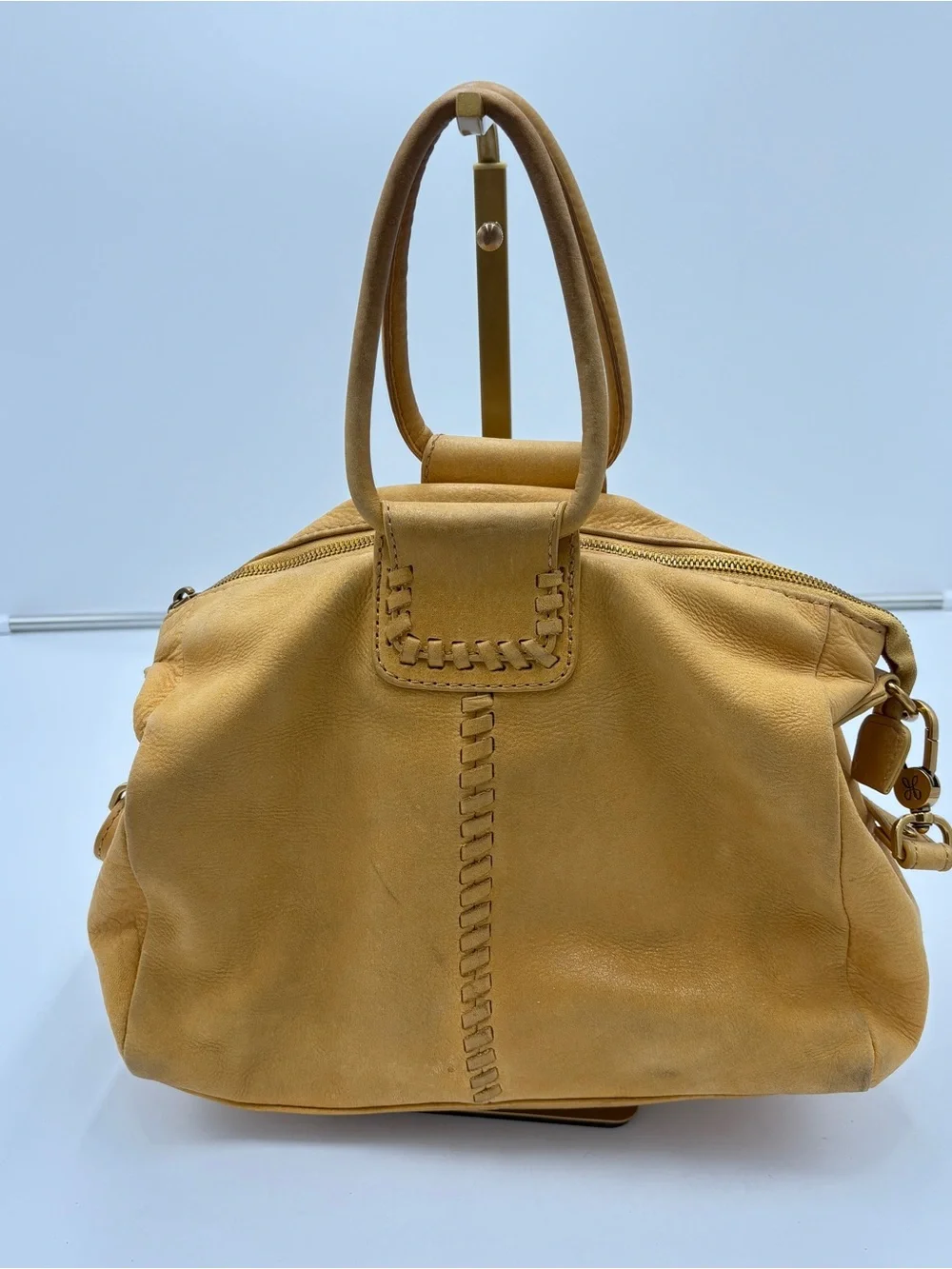 Hobo International Sheila Medium Honeycomb Yellow Leather Purse Crossbody Bag